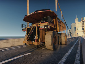 Caterpillar 797B Low-poly 3D मॉडल