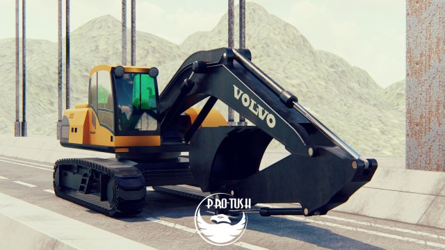 Caterpillar 349E 3D 模型 .c4d .max .obj .3ds .fbx .stl .blend 