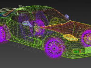Mazda M5 Low-poly 3D Model