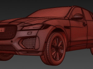 Jaguar F-Pace S 2017 3D Модель