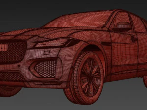 Jaguar F-Pace S 2017 3D Model
