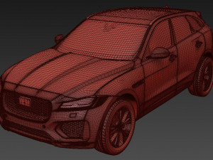 Jaguar F-Pace S 2017 3D Модель