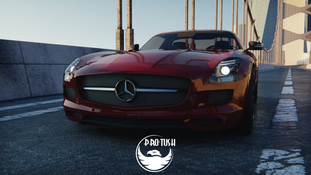 Mercedece benz sls amg 3D Model .c4d .max .obj .3ds .fbx .stl .blend 