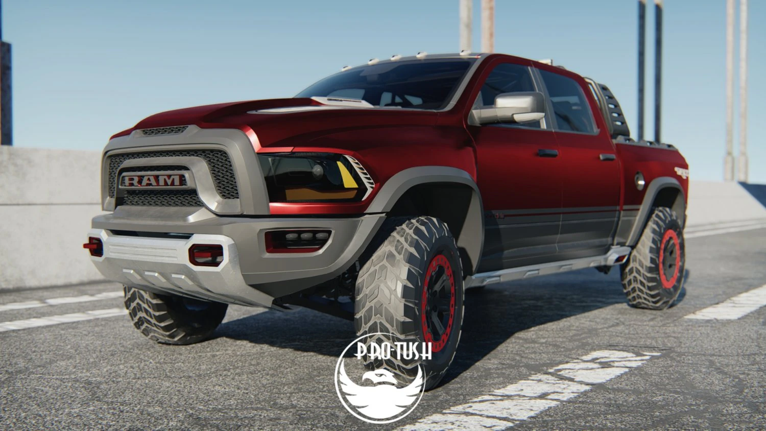 Ram 1500 Rebel TRX 3D Model .c4d .max .obj .3ds .fbx .stl .blend 
