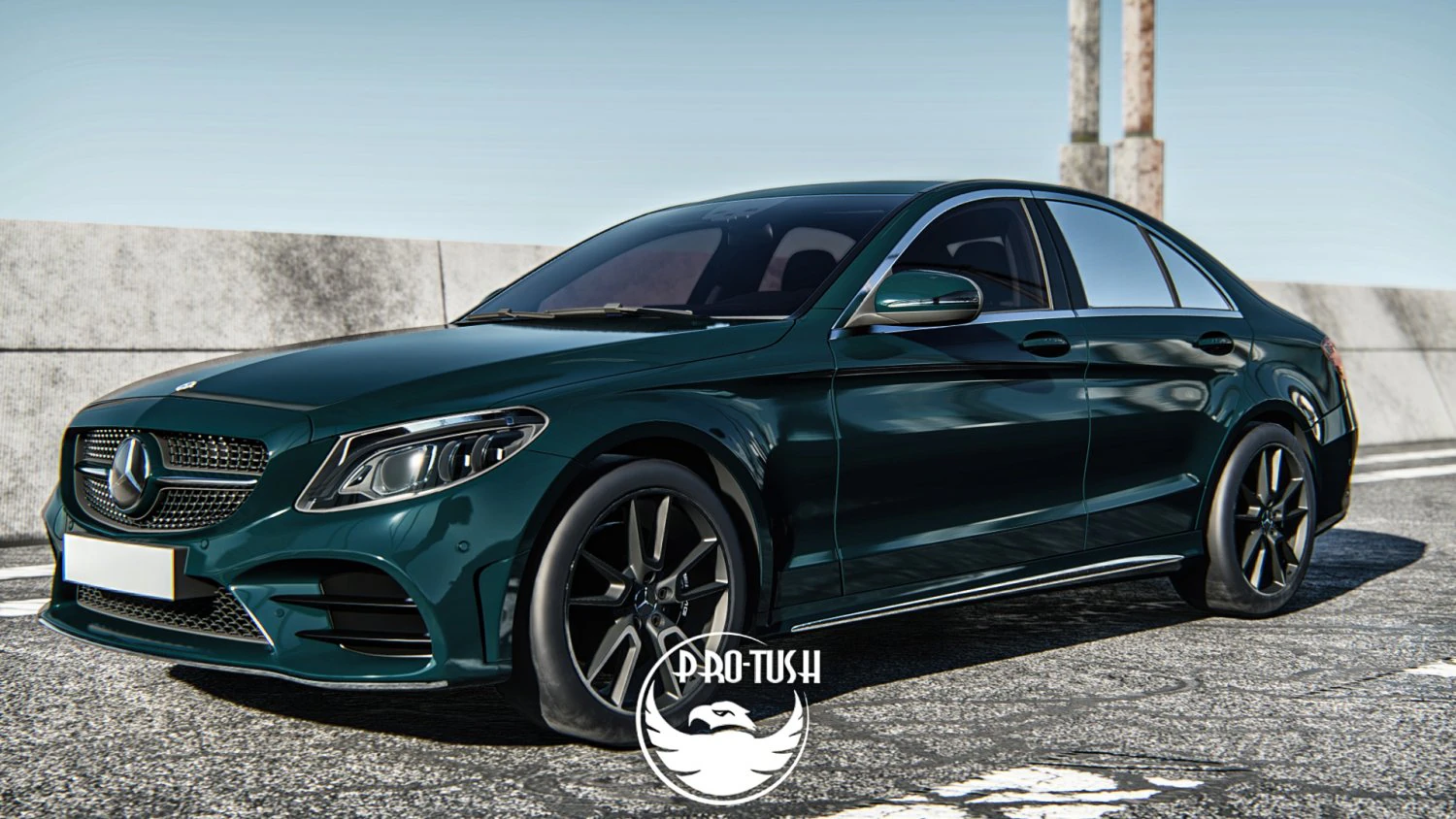 Mercedes-Benz C Class 2019 3D Model .c4d .max .obj .3ds .fbx .stl .blend 