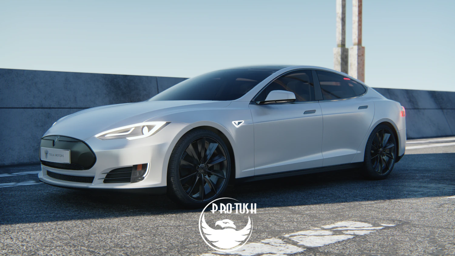 Tesla Model S 2016 3D Model .c4d .max .obj .3ds .fbx .stl .blend 