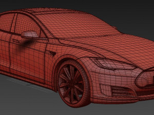 Tesla Model S 2016 3D Модель