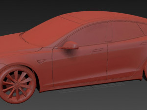 Tesla Model S 2016 3D Модель