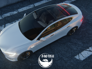Tesla Model S 2016 3D Модель