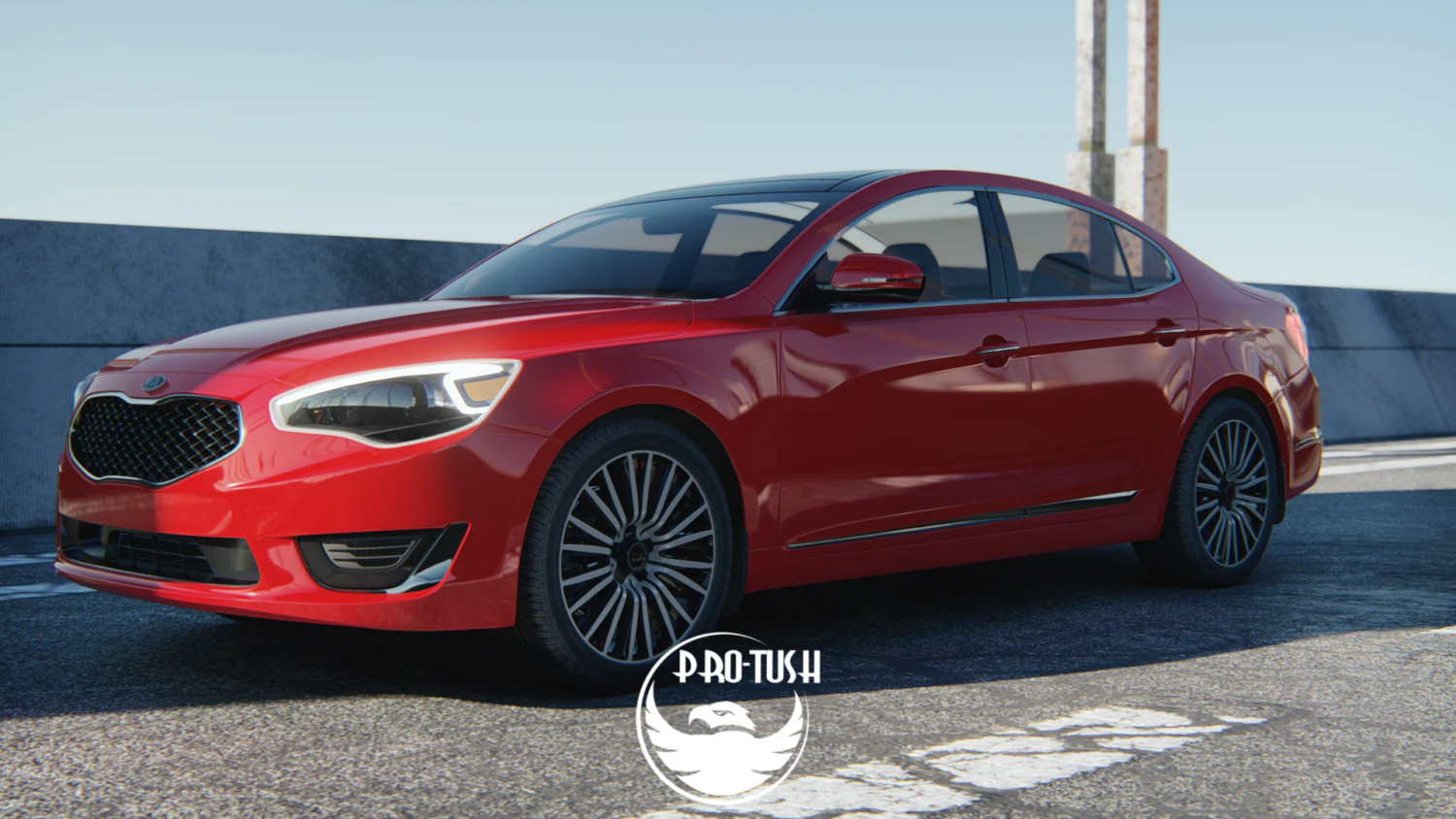 Kia Candenza 2014 3D Model .c4d .max .obj .3ds .fbx .stl .blend