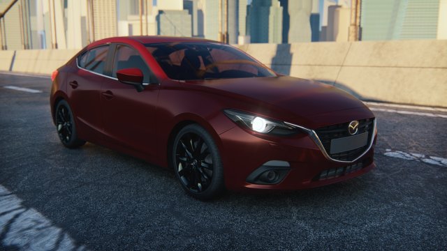 Mazda 3 sedan Model 3D .c4d .max .obj .3ds .fbx .stl .blend 