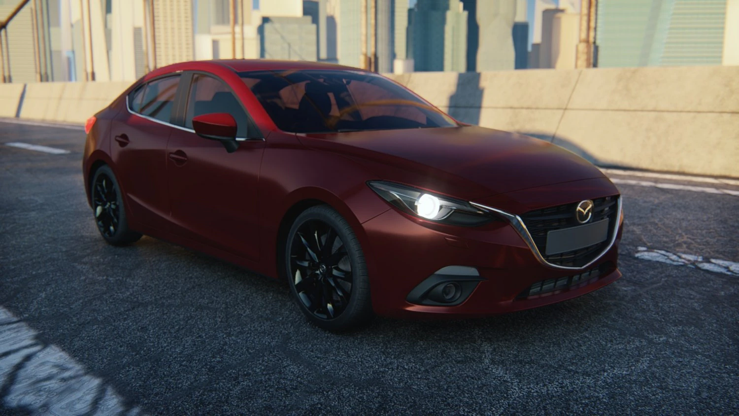 Mazda 3 sedan 3D Model .c4d .max .obj .3ds .fbx .stl .blend