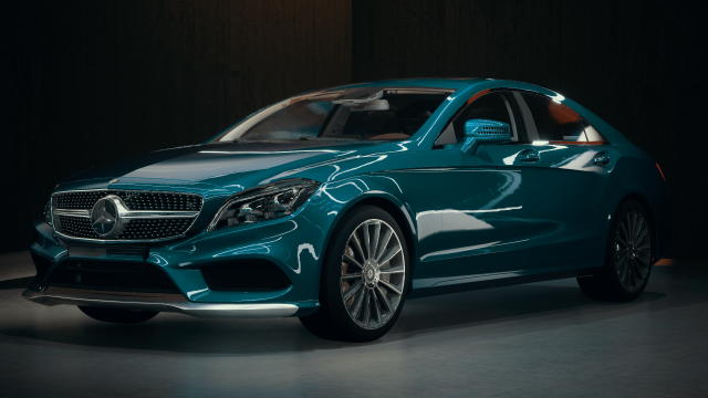 Mercedes Benz CLS 500 3D 3D Модель .c4d .max .obj .3ds .fbx .stl .blend 