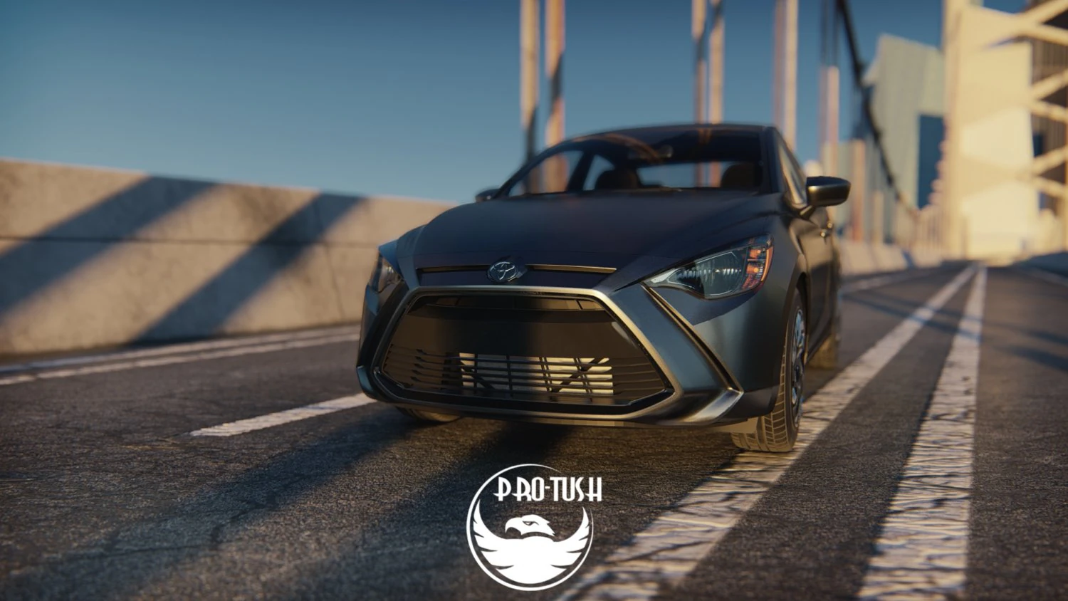 Toyota Yaris sedan 2016 3D Model .c4d .max .obj .3ds .fbx .stl .blend 