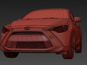 Toyota Yaris sedan 2016 3D Model