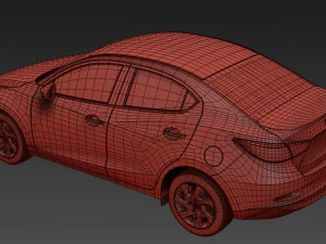 Toyota Yaris sedan 2016 3D Model