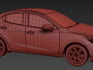 Toyota Yaris sedan 2016 3D Model