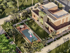 Luxurious Villa in Verdant Surroundings 3D 模型