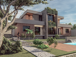 Luxurious Villa in Verdant Surroundings 3D 模型