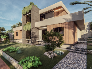 Luxurious Villa in Verdant Surroundings 3D 模型