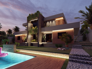 Luxurious Villa in Verdant Surroundings 3D 模型