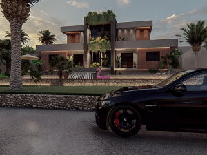 Luxurious Villa in Verdant Surroundings 3D 模型