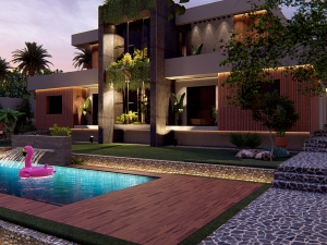 Luxurious Villa in Verdant Surroundings 3D 模型