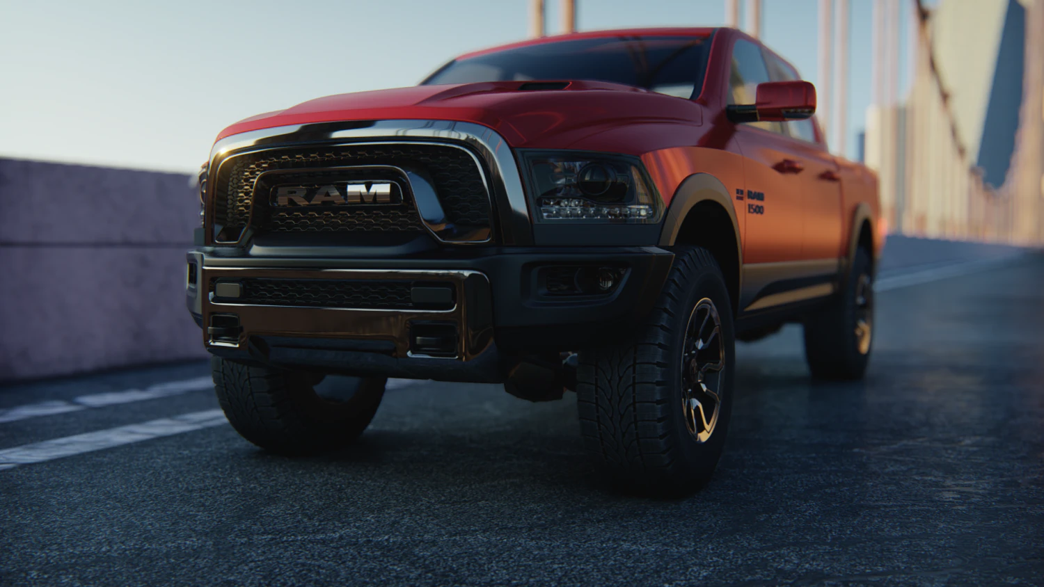 Dodge Ram 1500 2015 3D Model .c4d .max .obj .3ds .fbx .stl .blend 