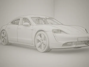 Porsche Taycan 2020 3D Model