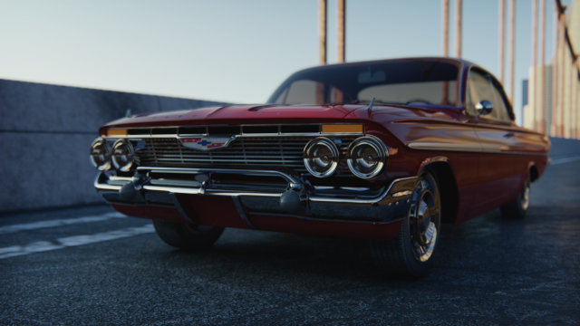 Chevrolet Impala 1961 3D मॉडल .c4d .max .obj .3ds .fbx .stl .blend 