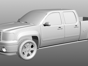 GMC sierra crew cab 2013 Model 3D
