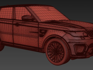 Rang Rover Sport SVR 2015 3D Model