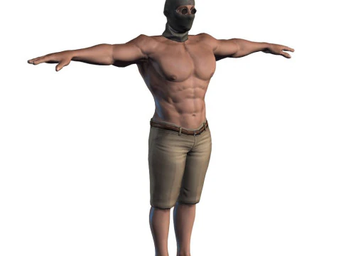 Mod&egrave;le de personnage 3D Low Poly Soldat pr&ecirc;t pour le jeu Low-poly Modèle 3D