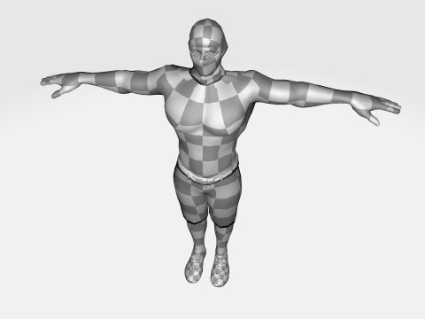 3D Character Model Low Poly Soldier Game Ready Low-poly 3D Model