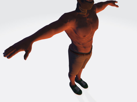3D Character Model Low Poly Soldier Game Ready Low-poly 3D Model