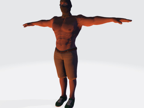 3D Character Model Low Poly Soldier Game Ready Low-poly 3D Model