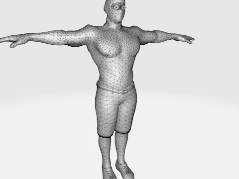 3D Character Model Low Poly Soldier Game Ready Low-poly 3D Model