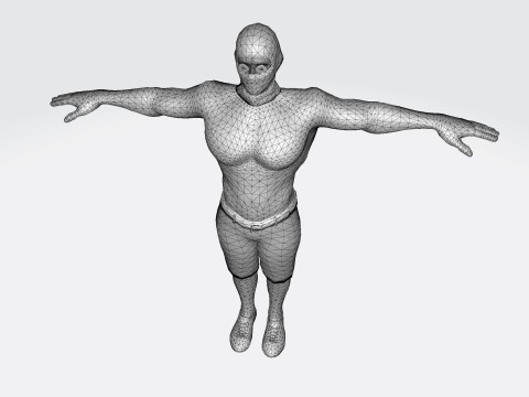 3D Character Model Low Poly Soldier Game Ready Low-poly 3D Model