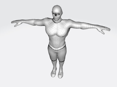 3D Character Model Low Poly Soldier Game Ready Low-poly 3D Model