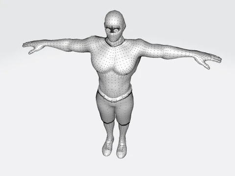 3D Character Model Low Poly Soldier Game Ready Low-poly 3D Model