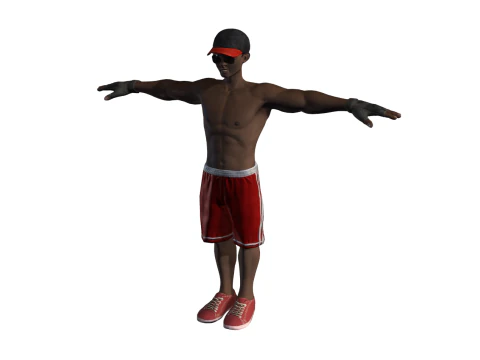 3D Character Model Low Poly Casual Male Game Ready Low-poly 3D Model