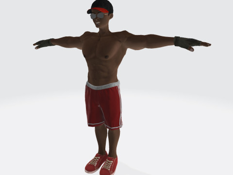 3D Character Model Low Poly Casual Male Game Ready Low-poly 3D 모델