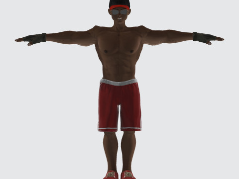 3D Character Model Low Poly Casual Male Game Ready Low-poly 3D 모델