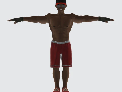 3D Character Model Low Poly Casual Male Game Ready Low-poly 3D Model