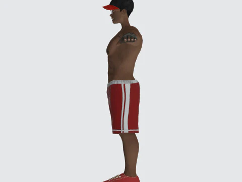 3D Character Model Low Poly Casual Male Game Ready Low-poly 3D Model