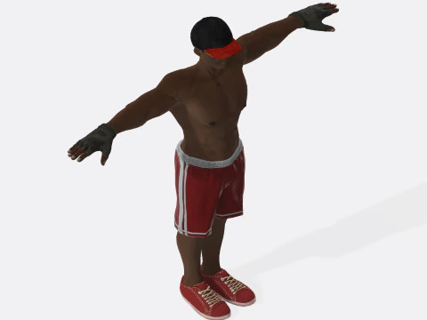 3D Character Model Low Poly Casual Male Game Ready Low-poly 3D Model