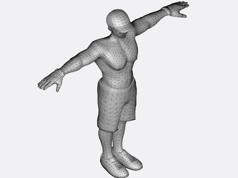 3D Character Model Low Poly Casual Male Game Ready Low-poly 3D 모델