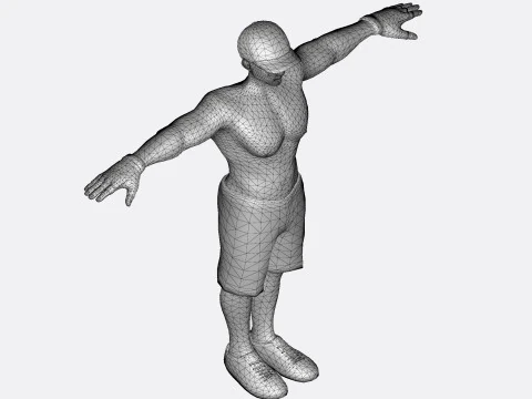 3D Character Model Low Poly Casual Male Game Ready Low-poly 3D Model