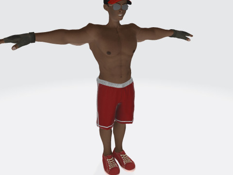 3D Character Model Low Poly Casual Male Game Ready Low-poly 3D 모델