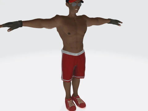 3D Character Model Low Poly Casual Male Game Ready Low-poly 3D Model